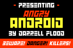 Angry Android: A Bold Font for Sci-Fi and AI-Driven Design