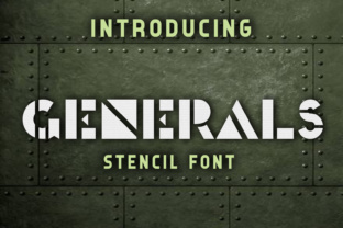 Generals: A Bold Stencil Font for Creative Projects