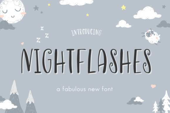 Nightflashes: A Whimsical Font for Creative Expression
