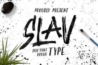 The Slav: A Bold Brush Font for High-Energy Design